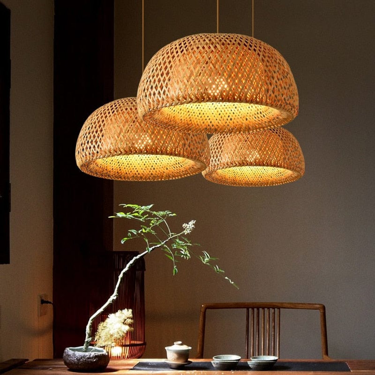 Suspension en Bambou Naturel