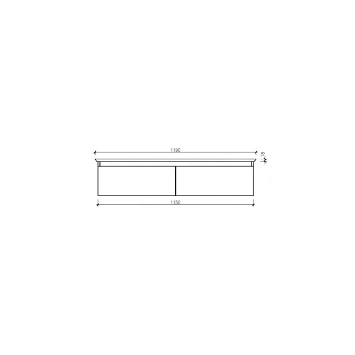 Meuble avec vasque 120 cm noir Aquacera