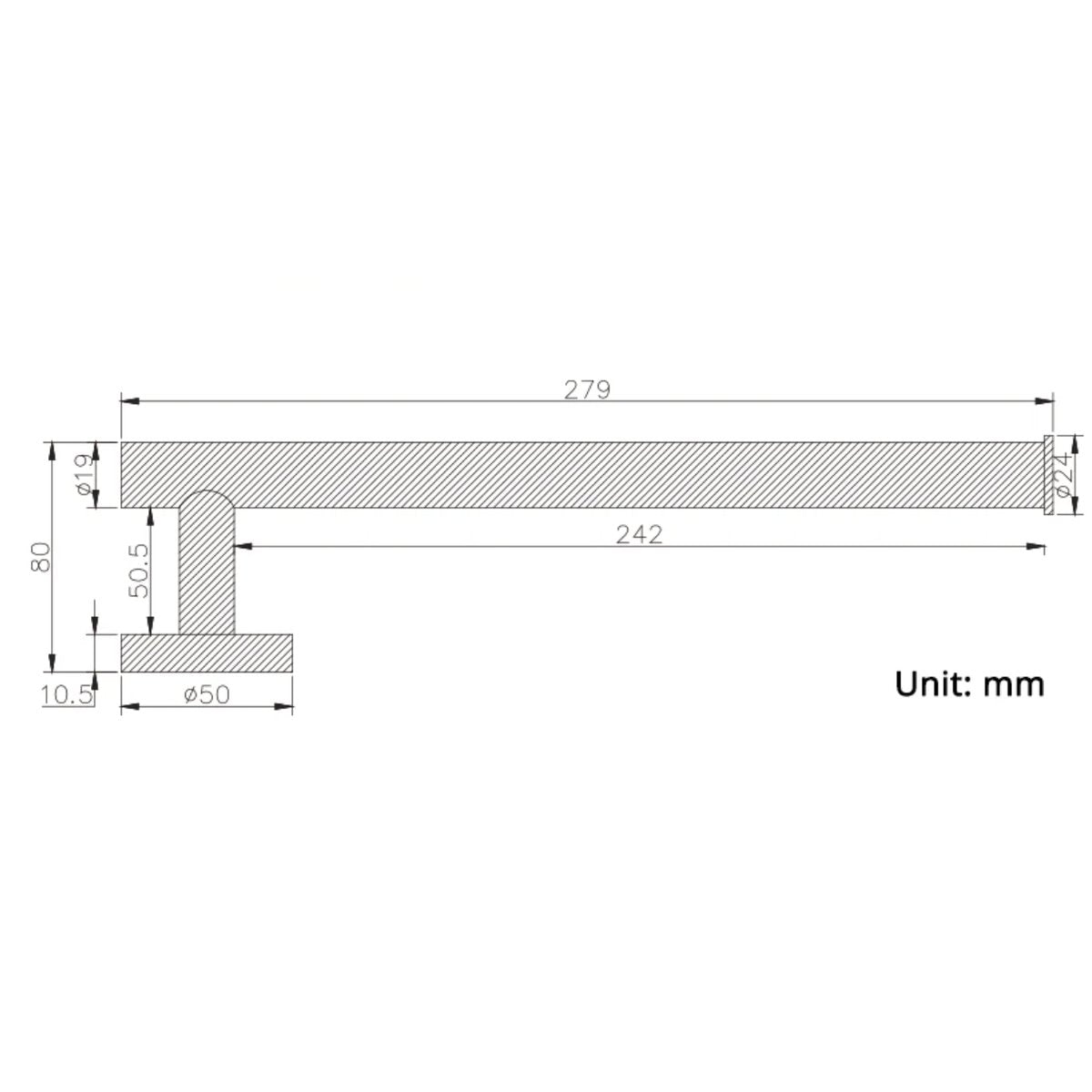 Porte-serviettes noir mate lisse