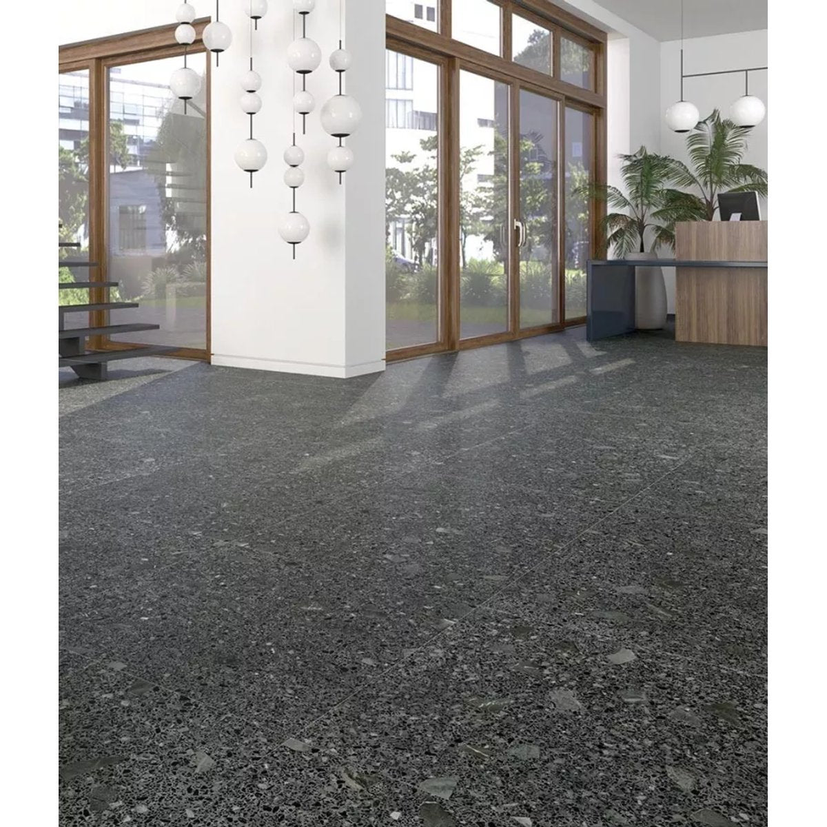 Carrelage Effet Terrazzo STRACCIATELLA 60x60 Miscela Grafito