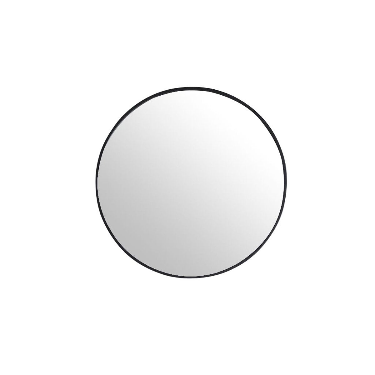 Miroir salle de bain rond métal noir