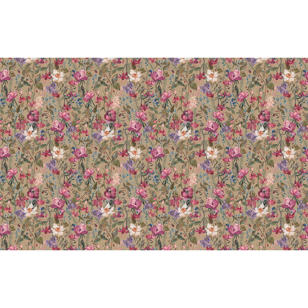 Papier peint panoramique - Motif Fleurs