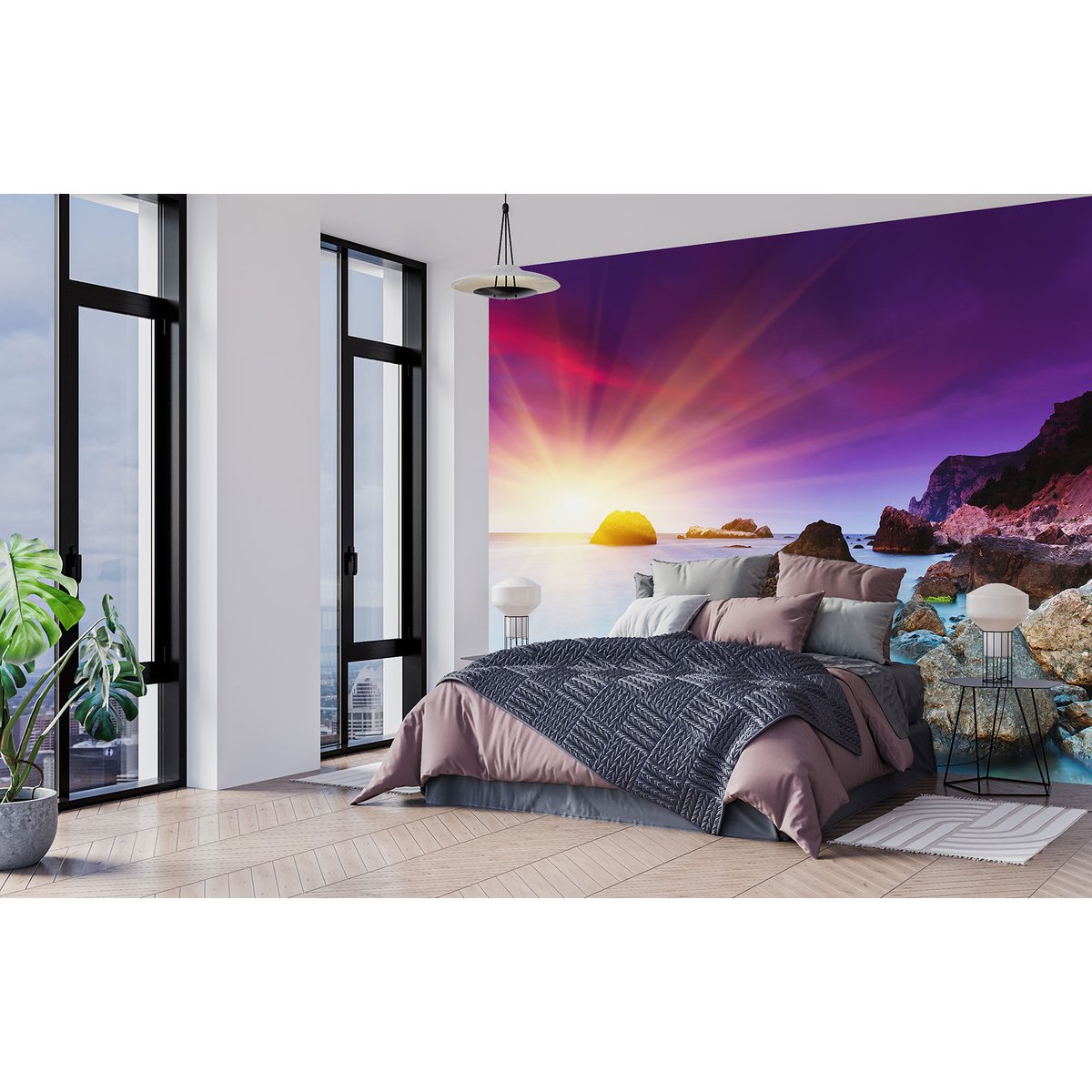 Papier peint panoramique - Couché de soleil