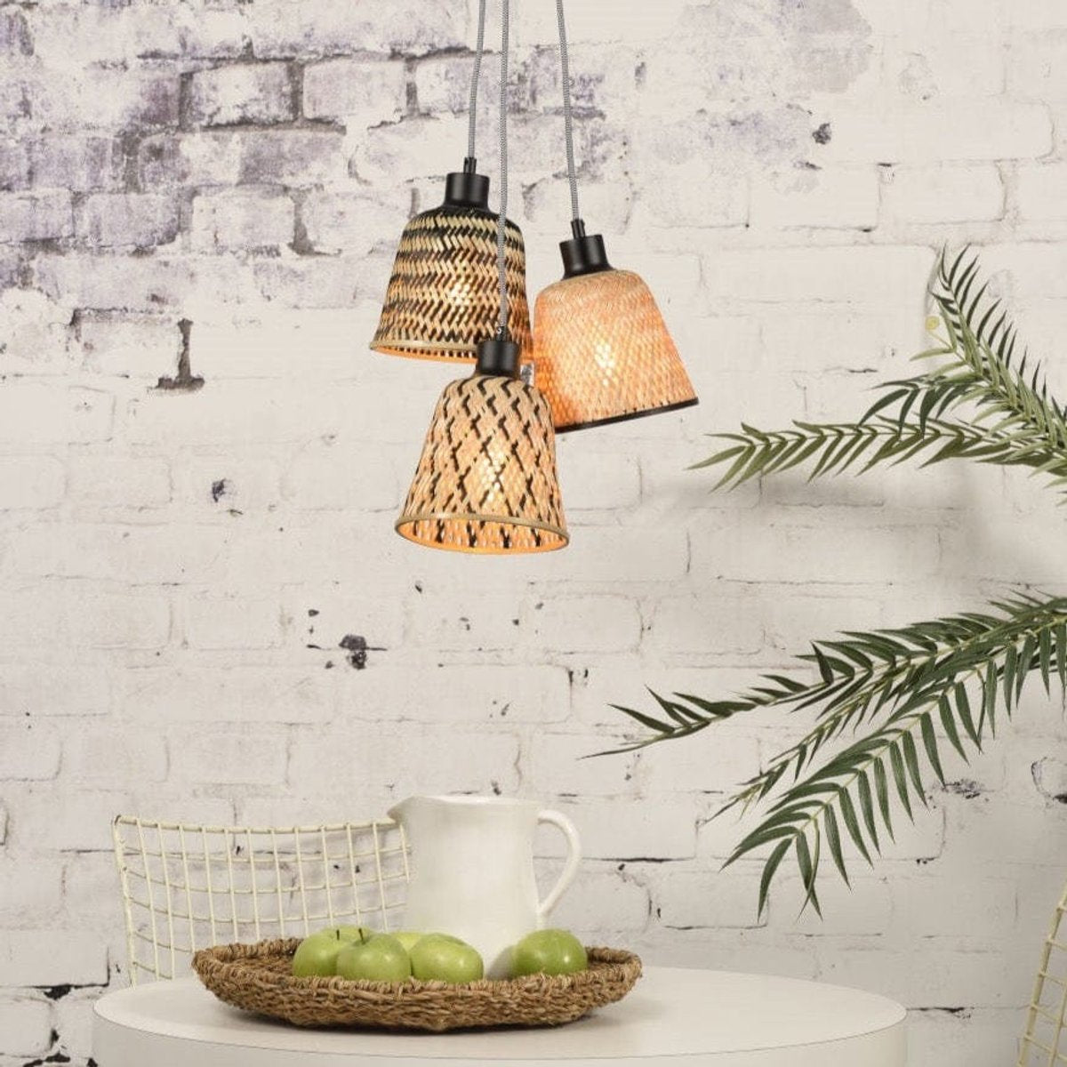 Suspension Grappe Bambou