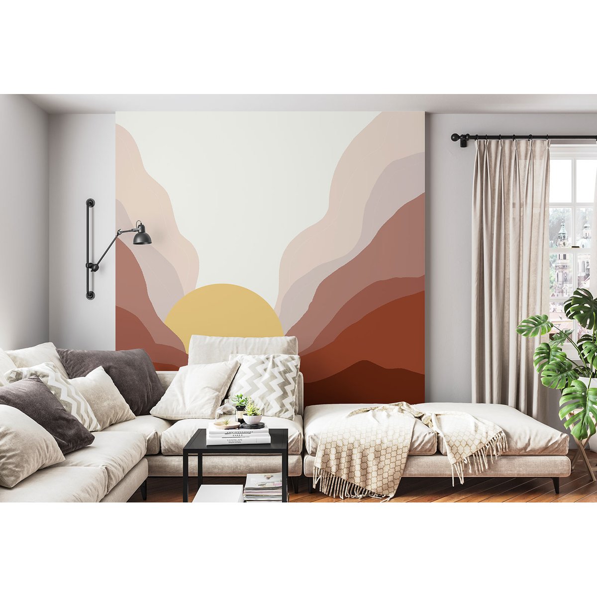 Papier peint panoramique - Soleil Boho