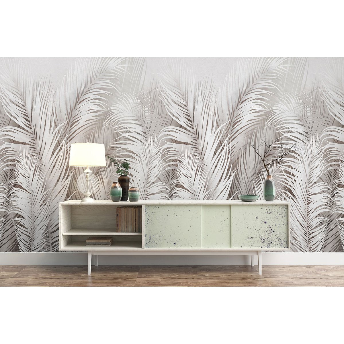 Papier peint panoramique - Feuilles tropicales
