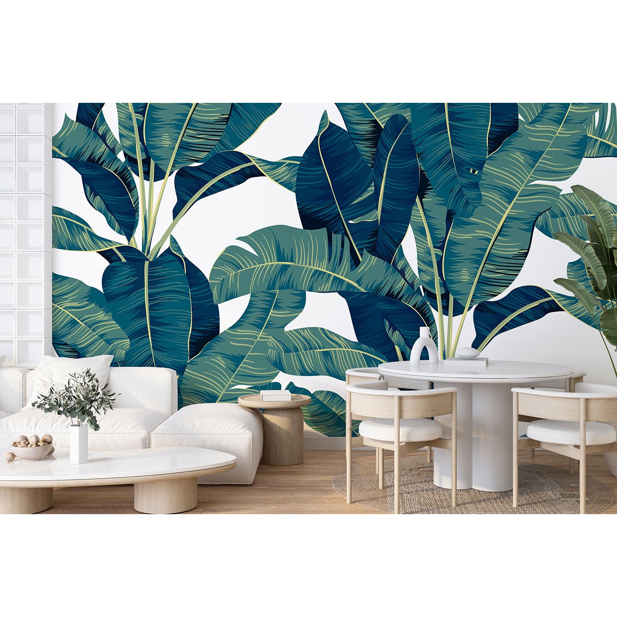 Papier peint panoramique - Feuilles tropicales