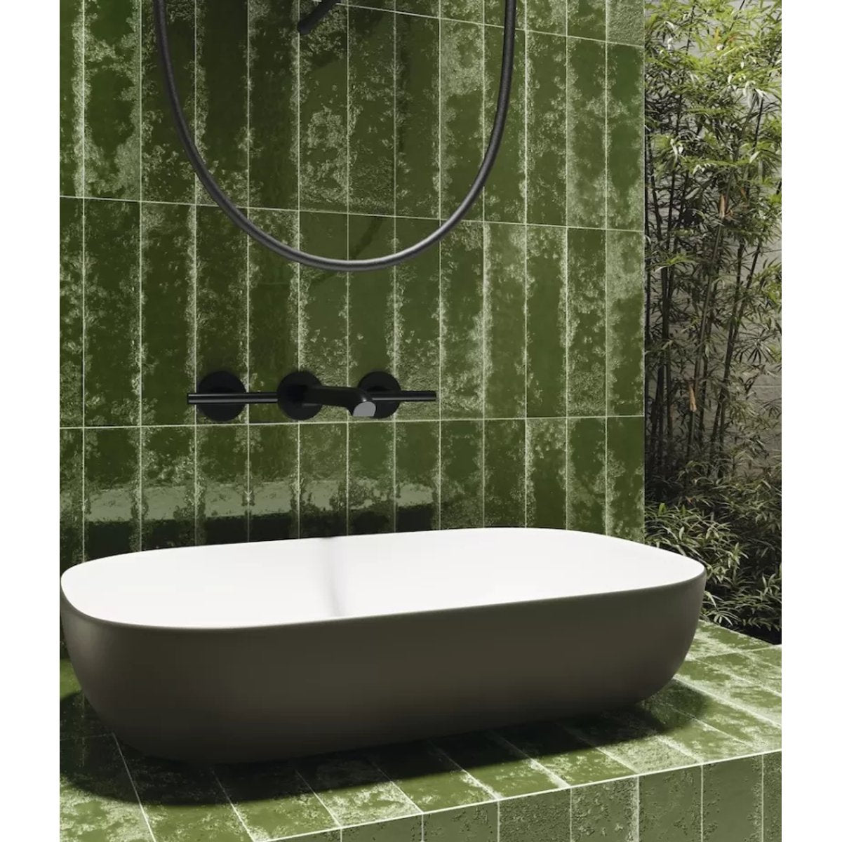 Carrelage Zellige Vert PUKKA Crocodile Green