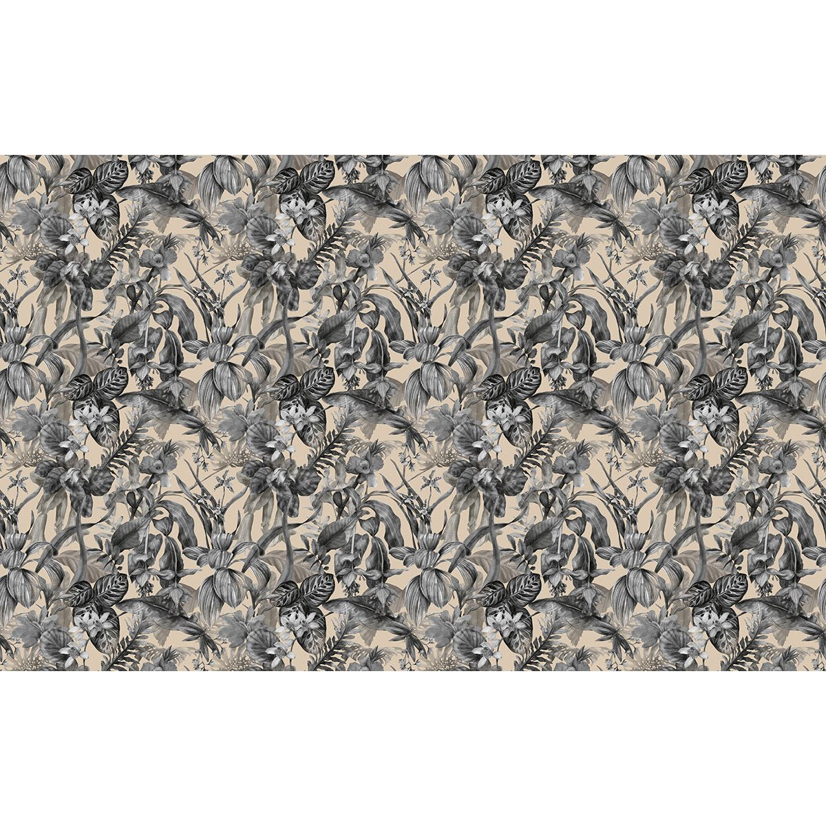 Papier peint panoramique - Motif Fleurs tropicales