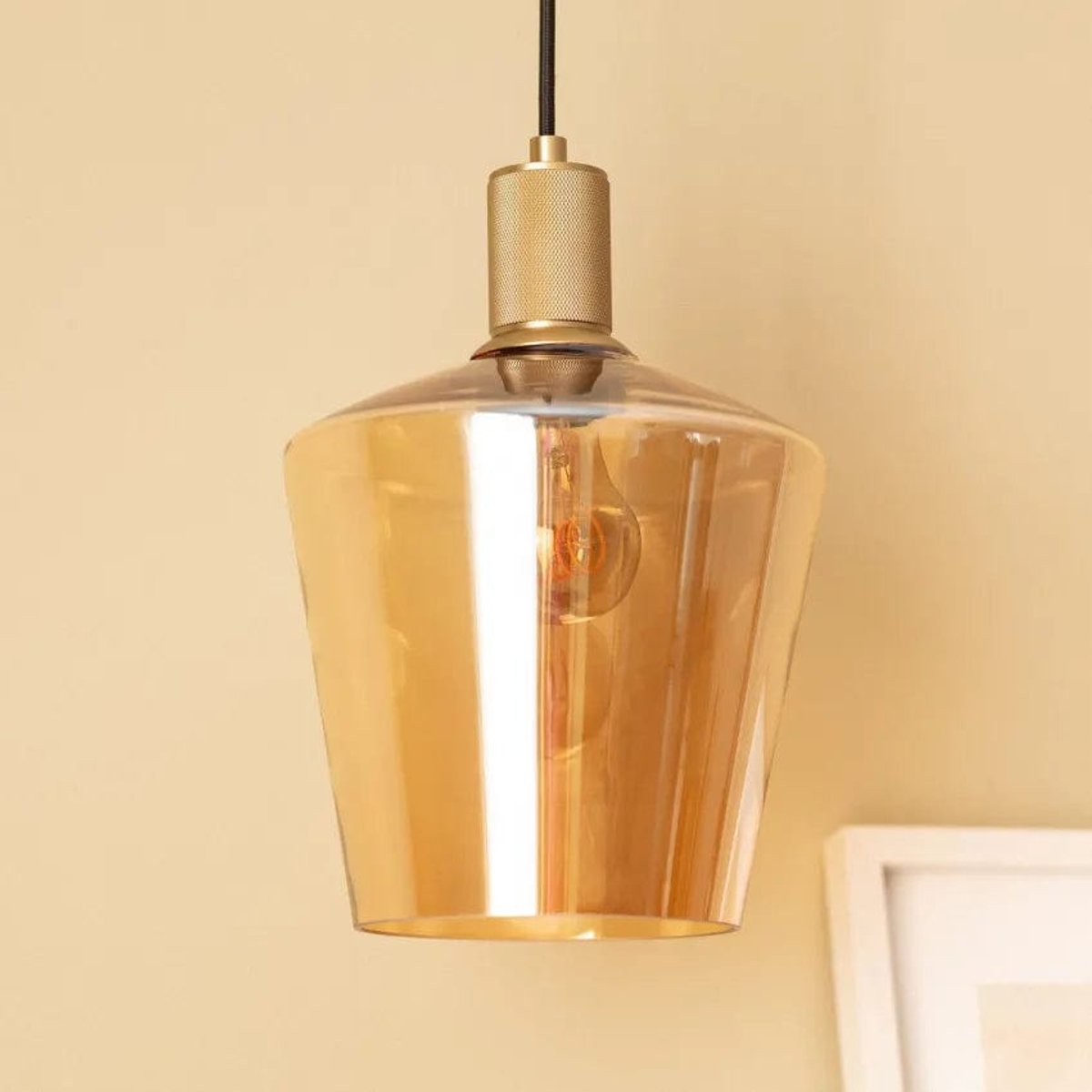 Suspension Verre Ambré