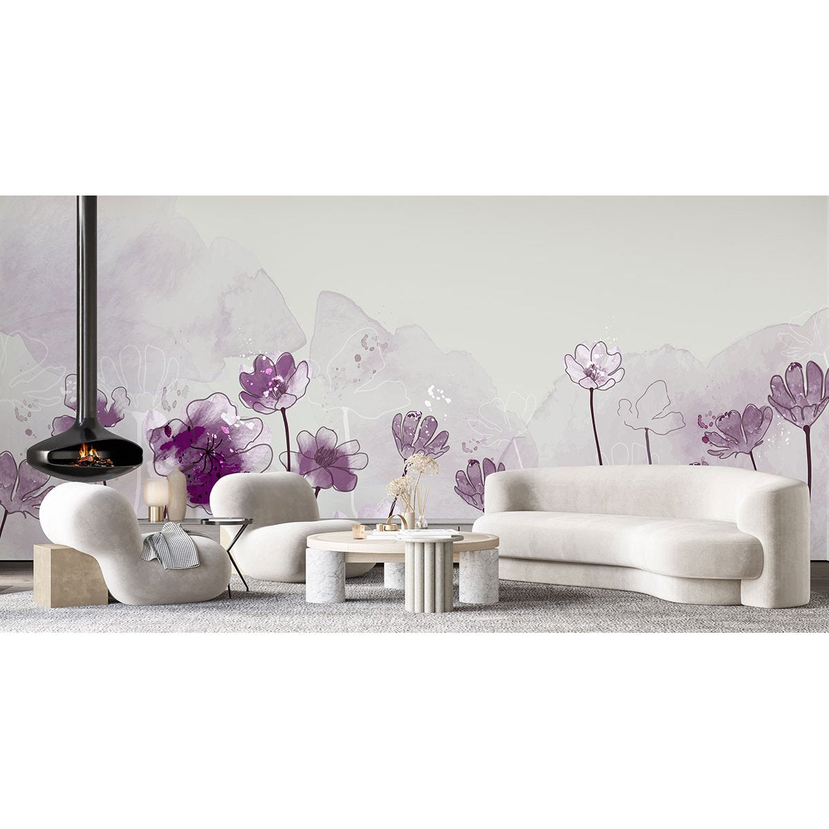 Papier peint panoramique - Fleurs