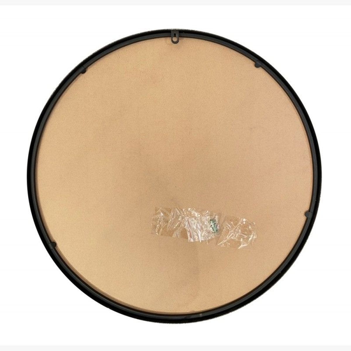 Miroir salle de bain rond métal noir