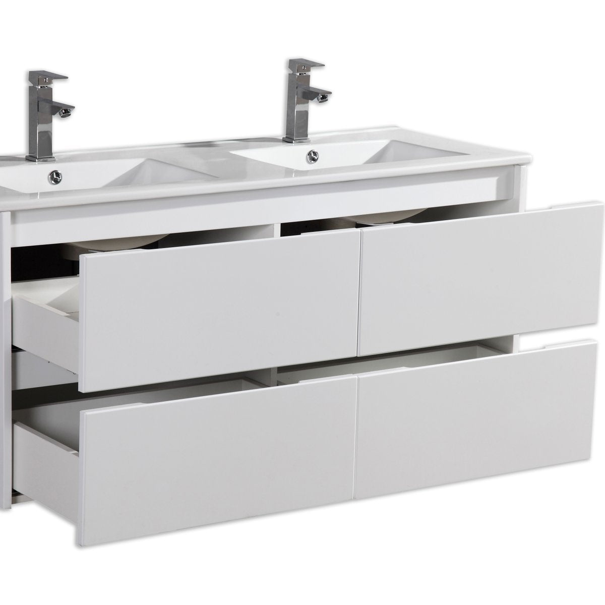 Ensemble salle de bain 120 cm blanc laqué Aquadoli