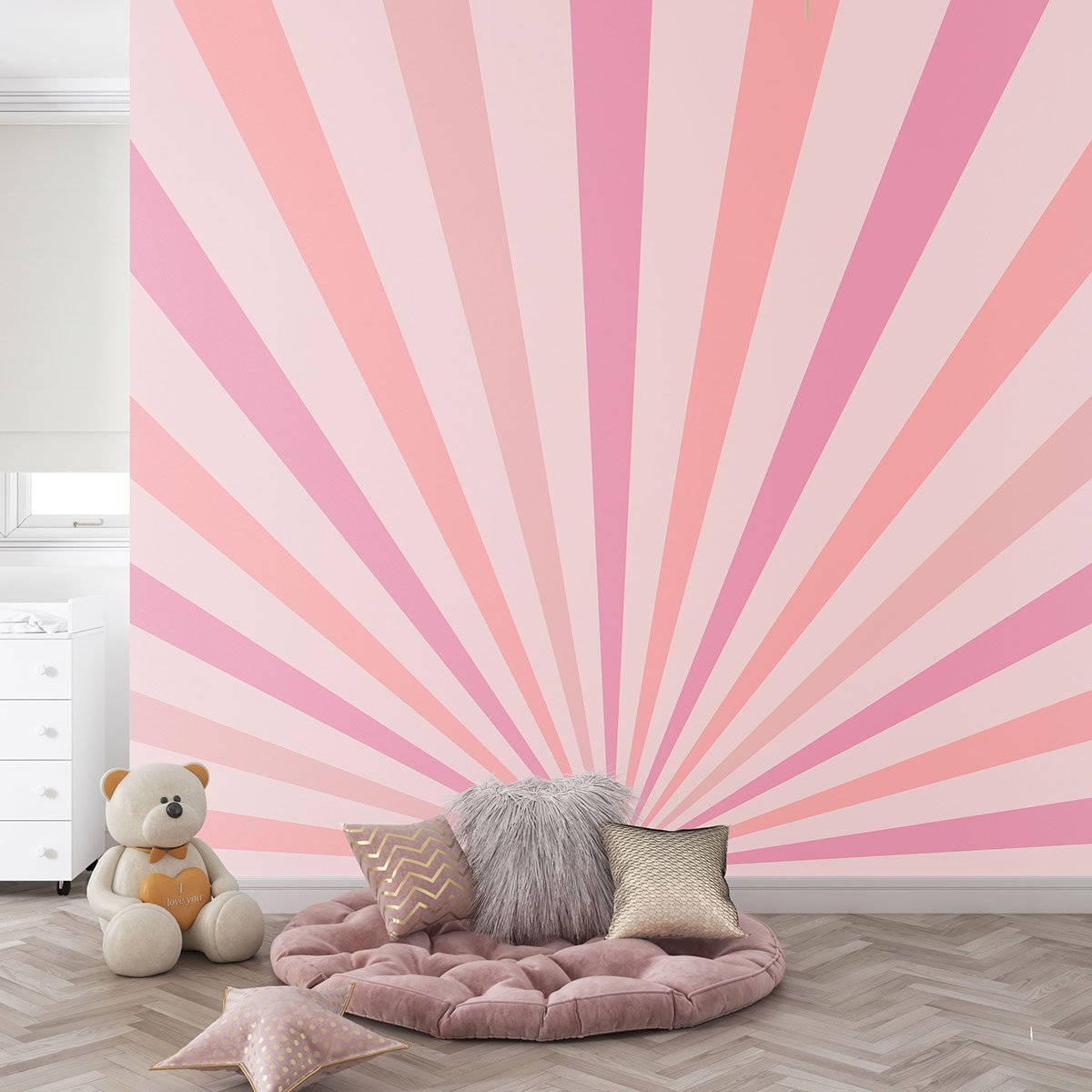 Papier peint panoramique Enfants - Rayons de Soleil Boho