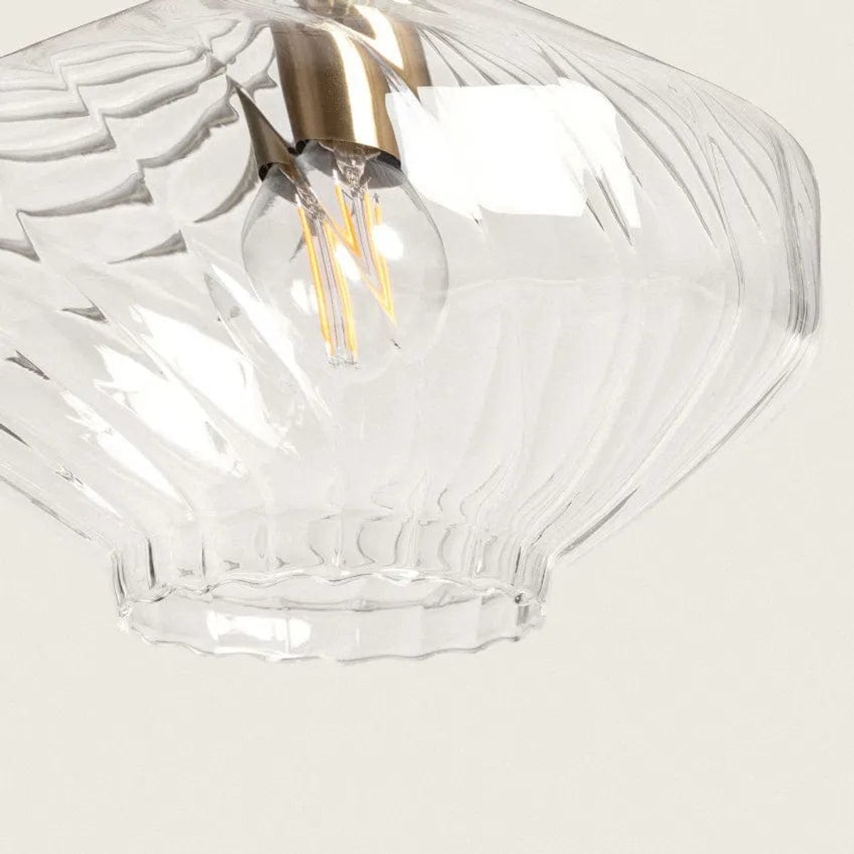 Suspension en Verre Transparent