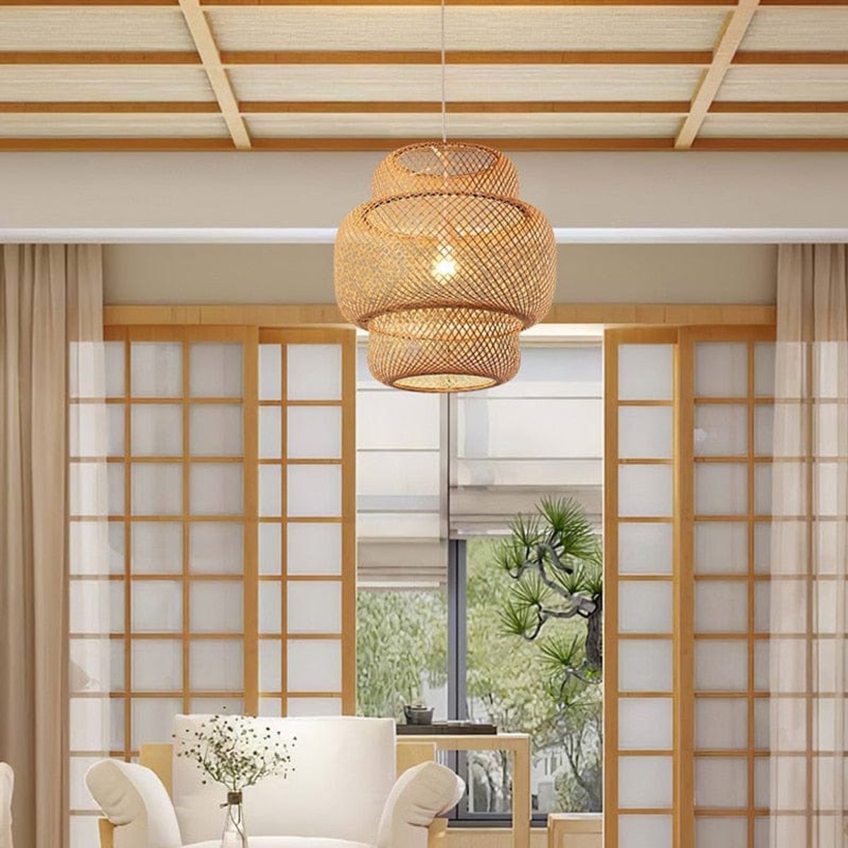 Suspension Bambou Chambre