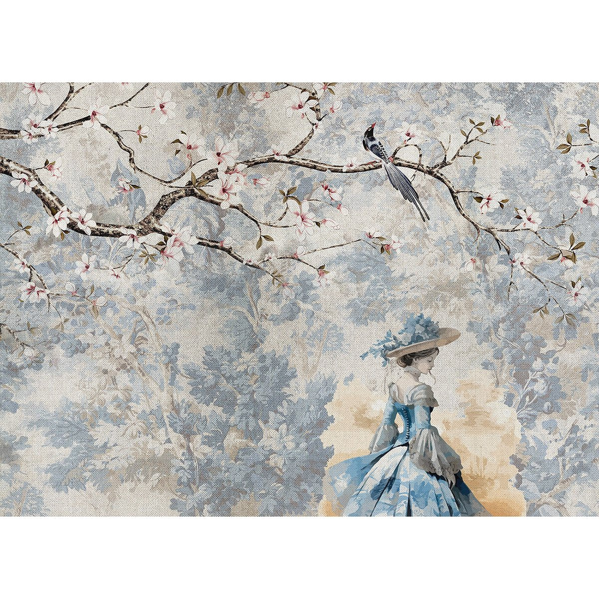 Papier peint panoramique - Fleurs Fille