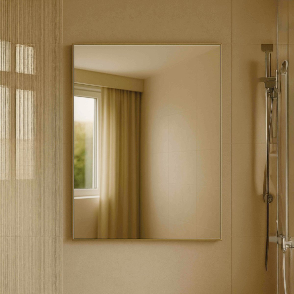 Miroir simple mural pour salle de bain