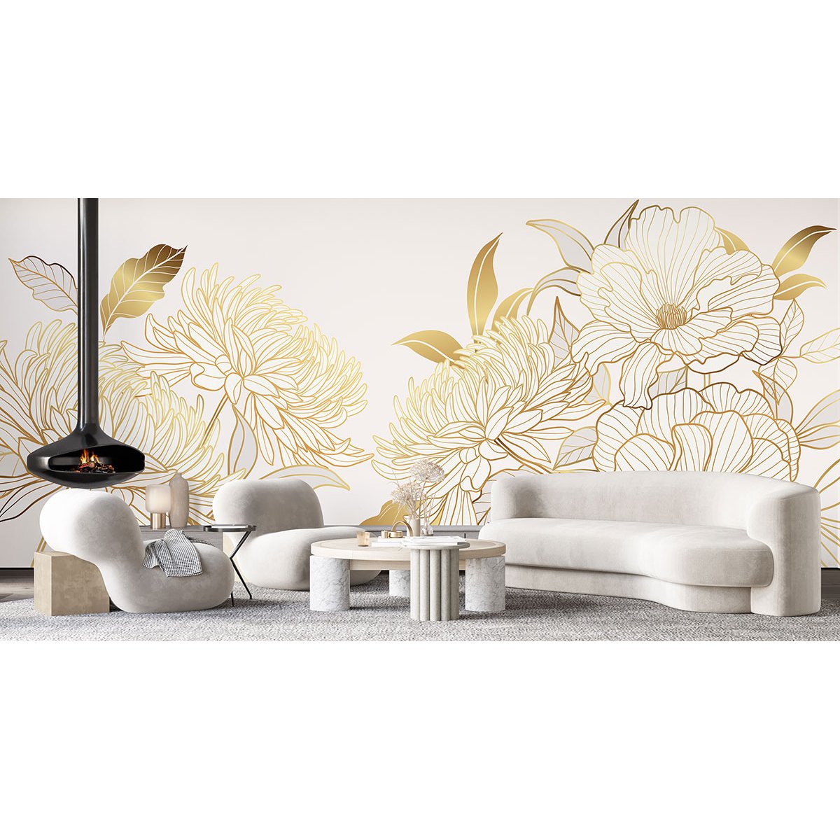 Papier peint panoramique - Fleurs