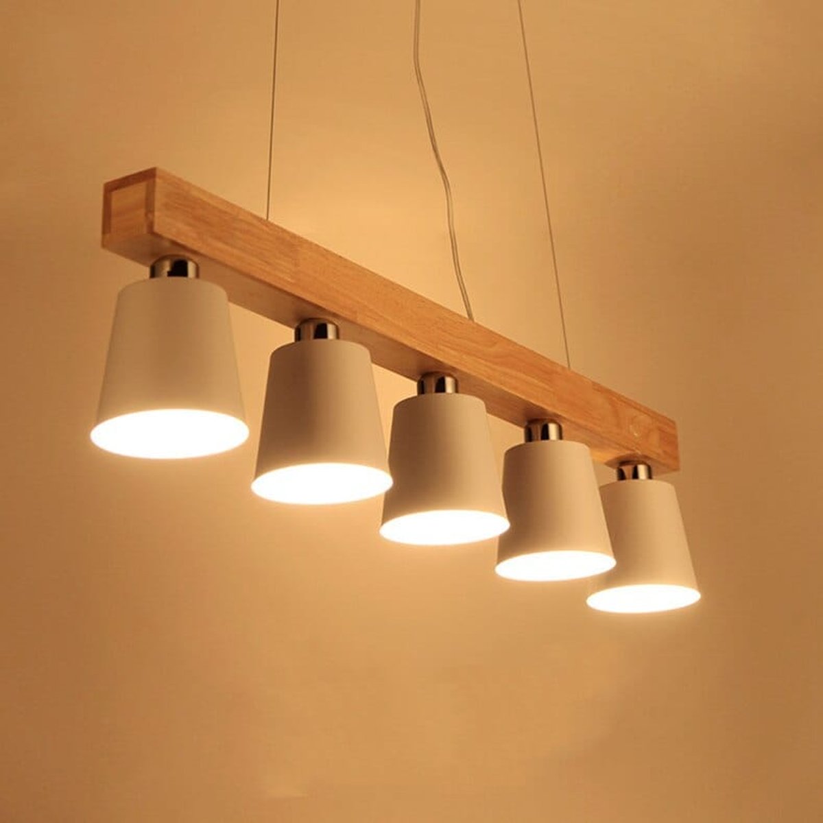 Suspension 3 Lampes Bois