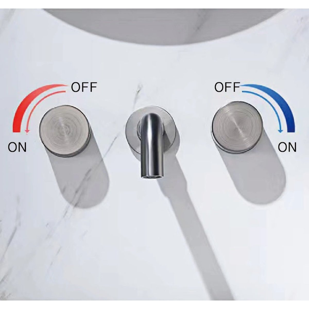 Mitigeur salle de bain encastré gris brossé