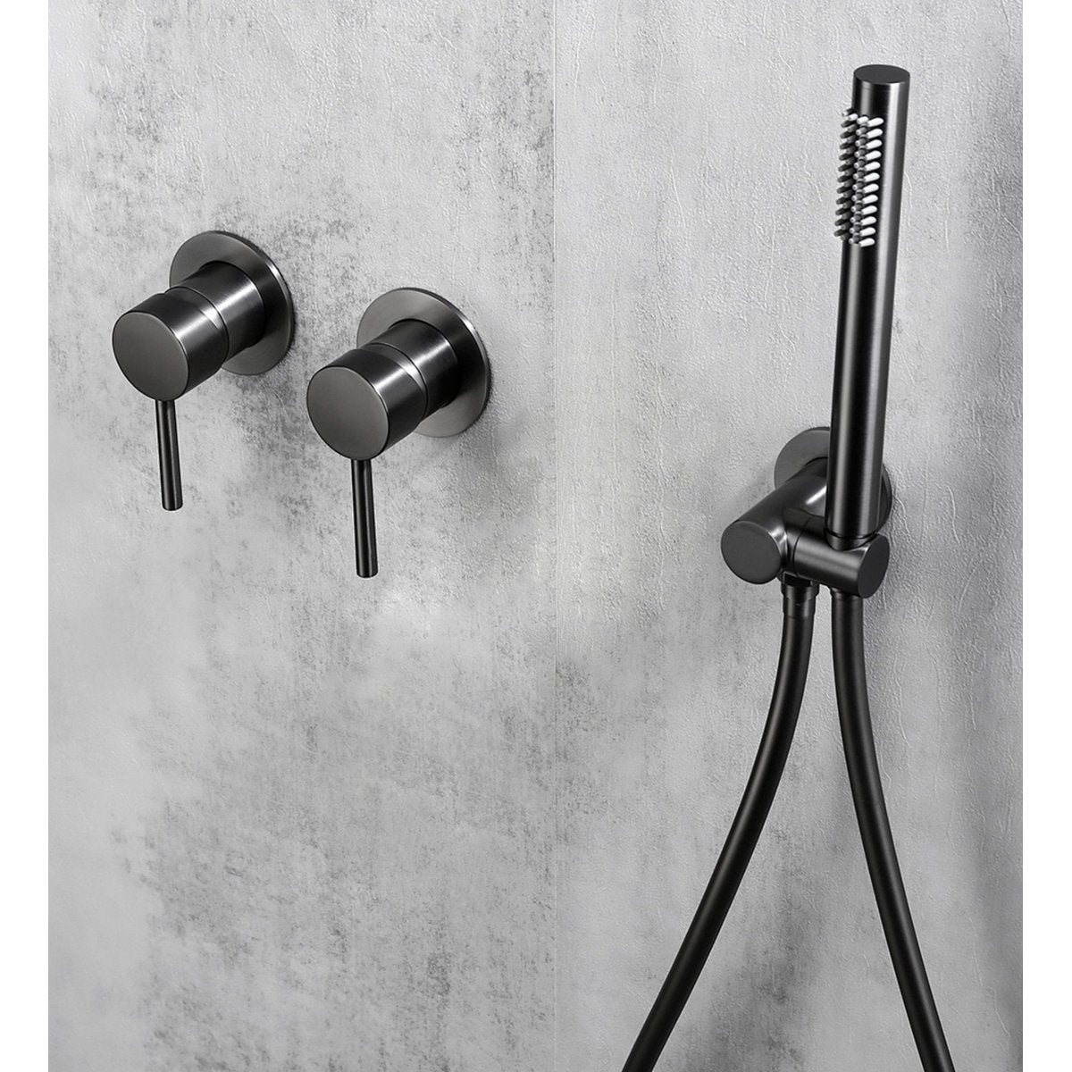 Colonne de douche encastrable gris brossé