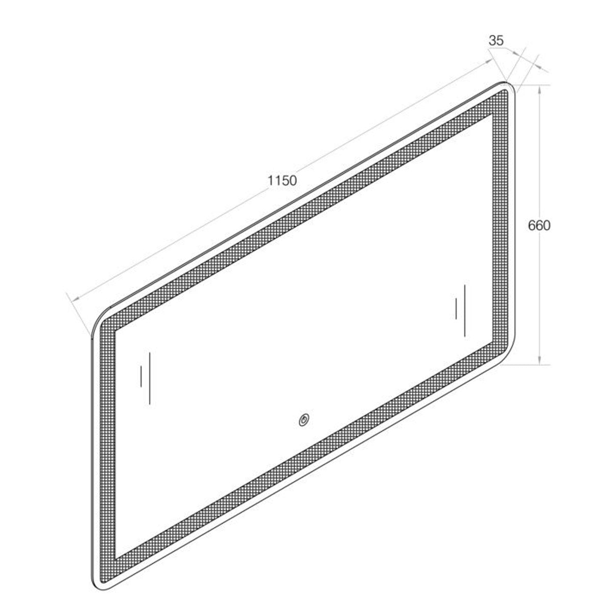 Miroir mural LED pour salle de bain