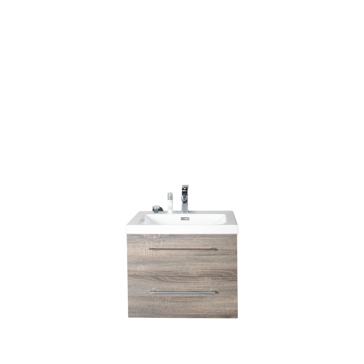 Meuble avec vasque 80 cm chêne californien gris Aquasun