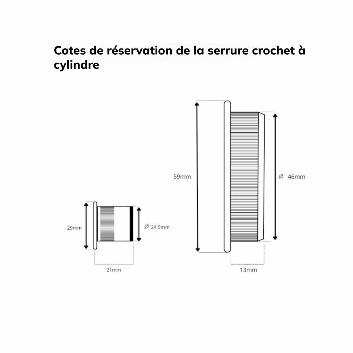 Porte coulissante cloison April avec serrure