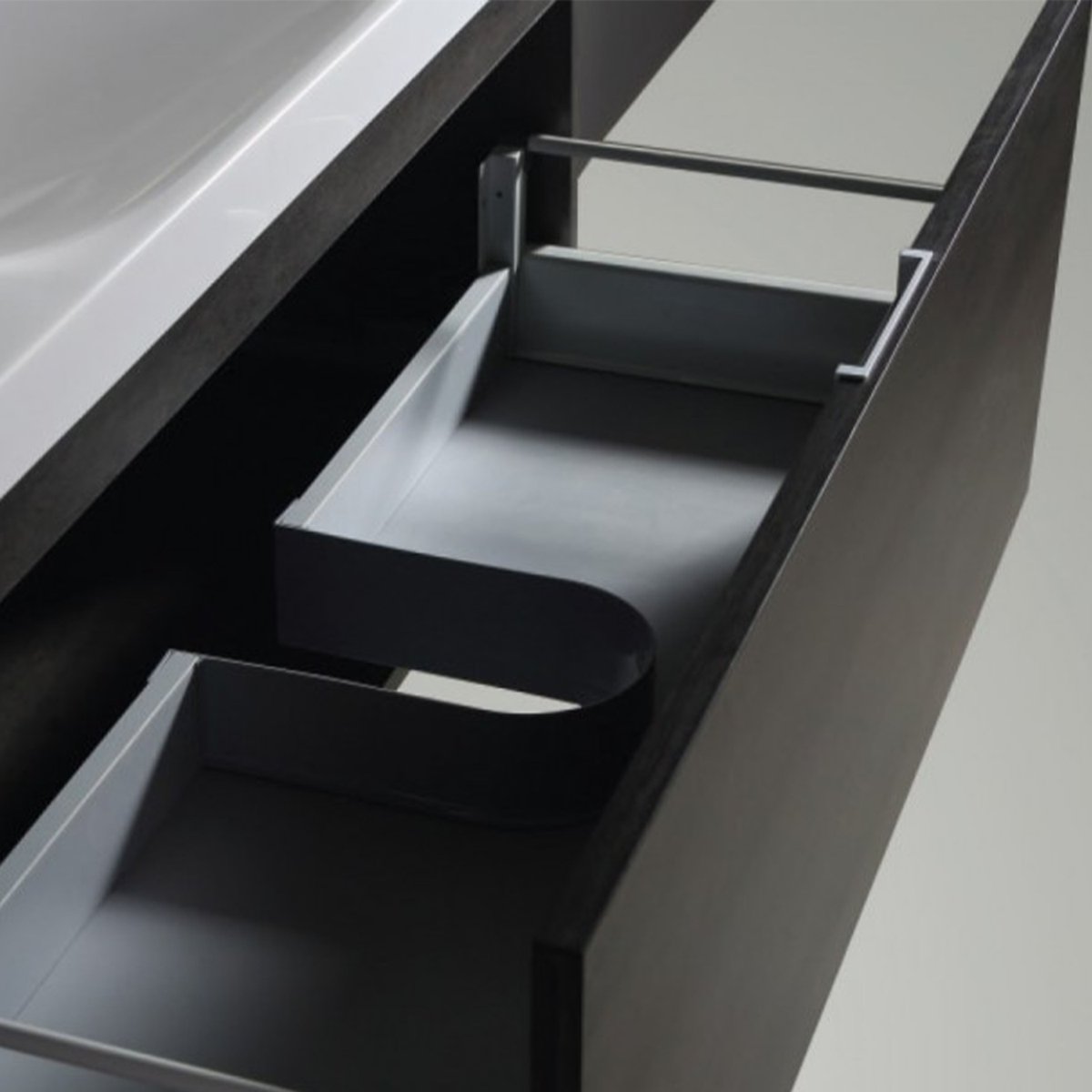Meuble avec vasque 120 cm gris anthracite Aquaterra