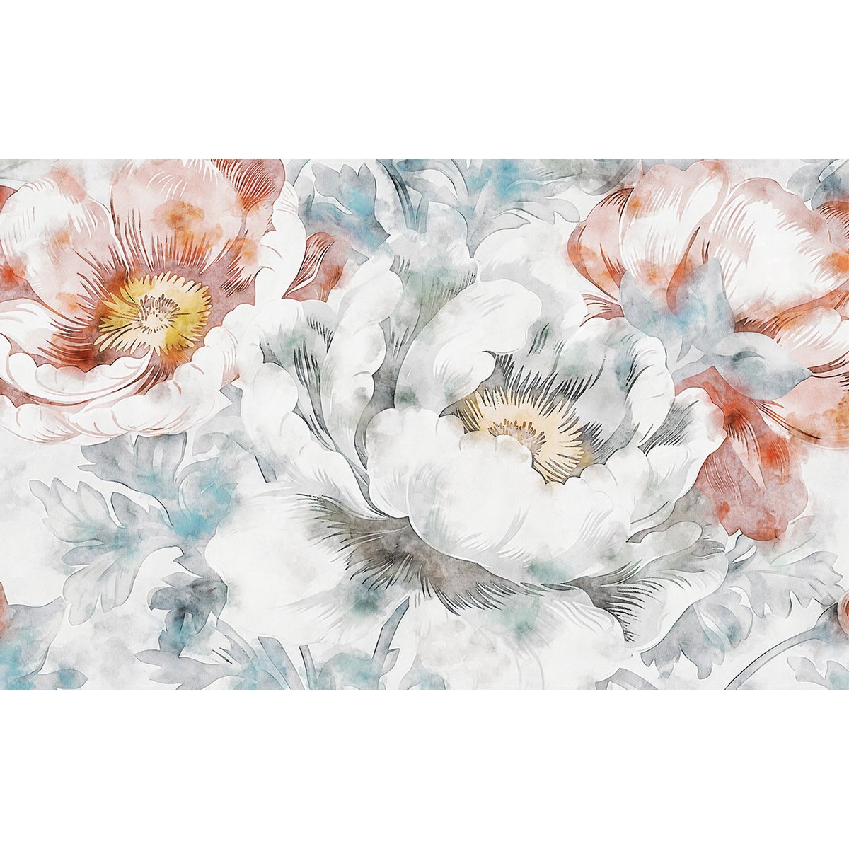 Papier peint panoramique - Fleurs