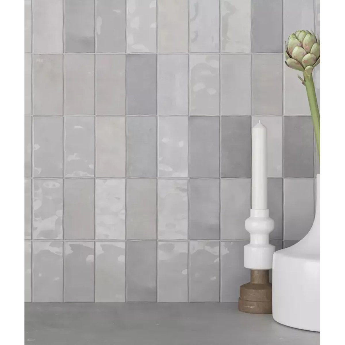 Carrelage Zellige Gris FEZ Brillant Grey