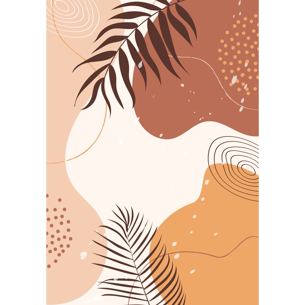 Papier peint panoramique - Feuilles Boho