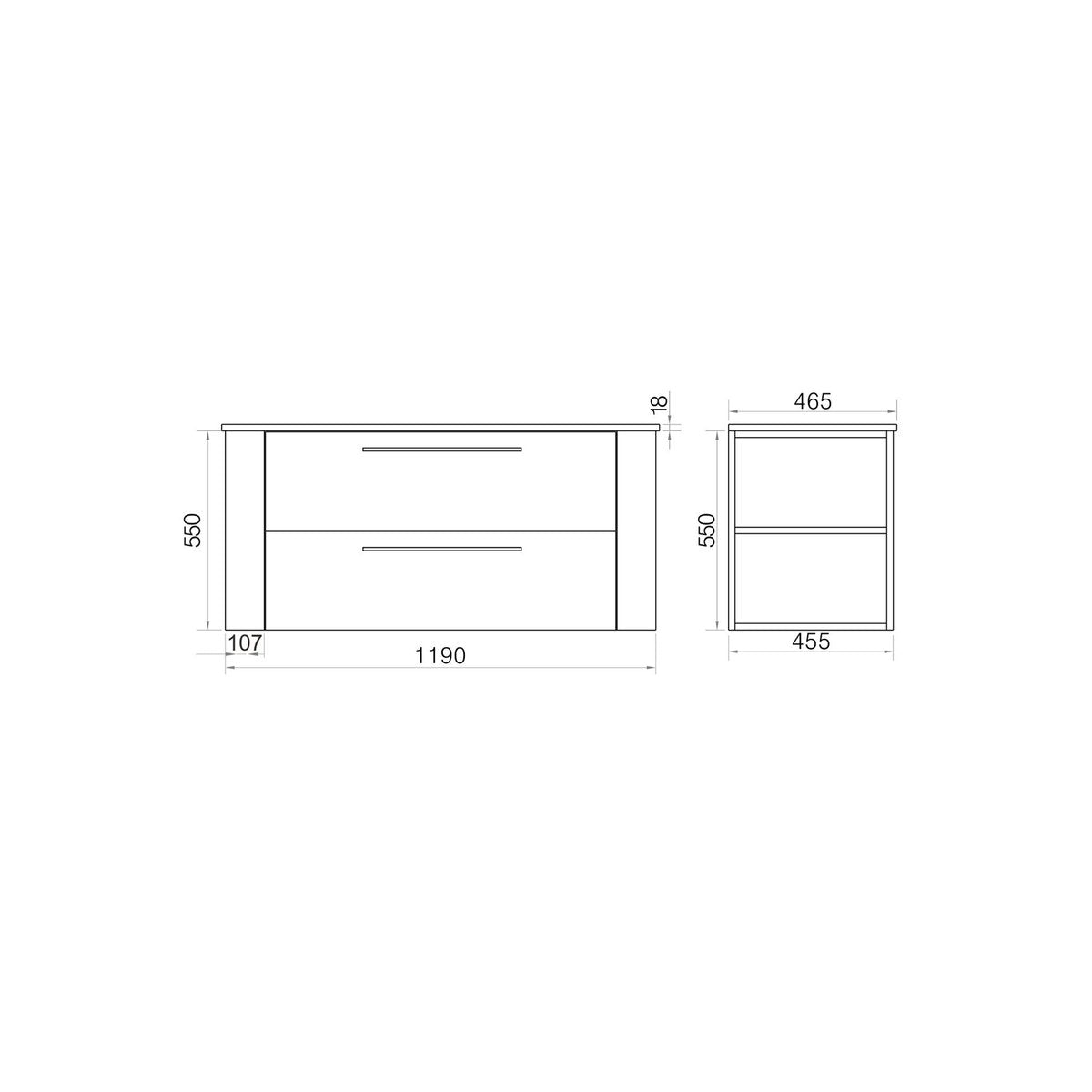 Ensemble meuble salle de bain 100 cm chêne brun Aquanoma