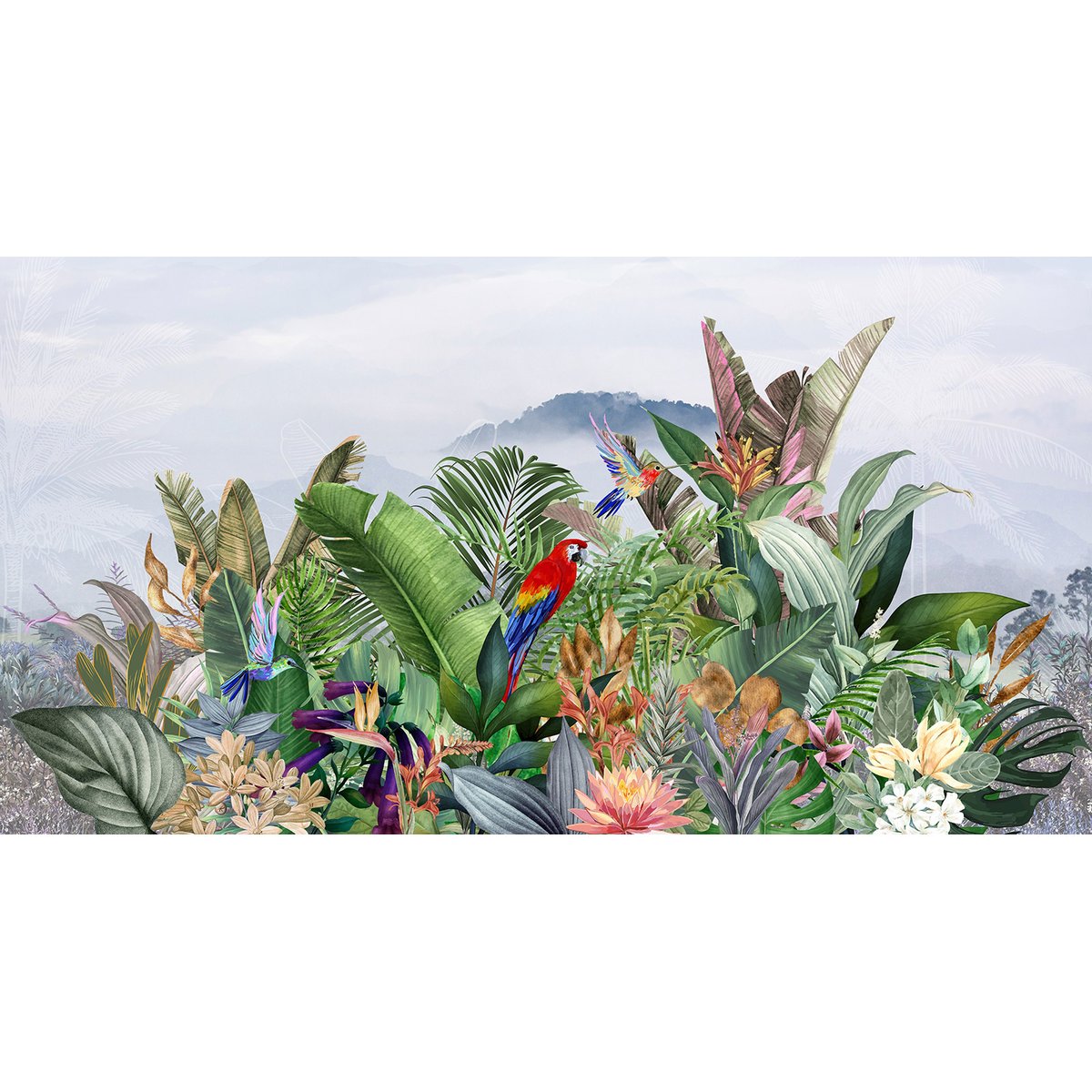 Papier peint panoramique - Motif Tropical