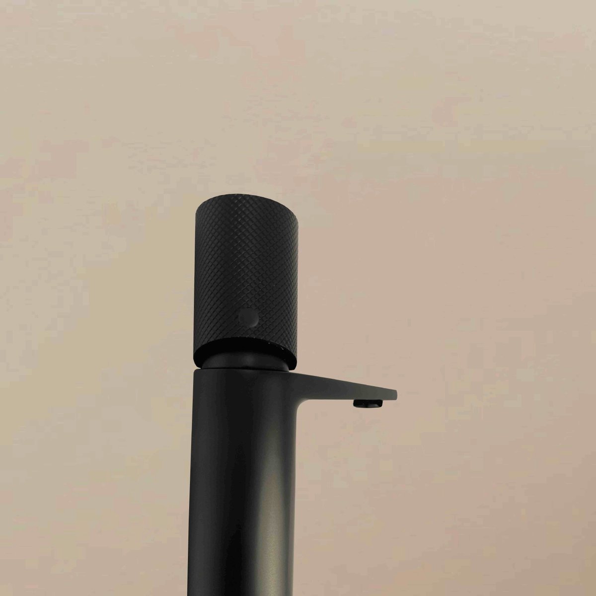 Robinet mitigeur haut strié noir mat