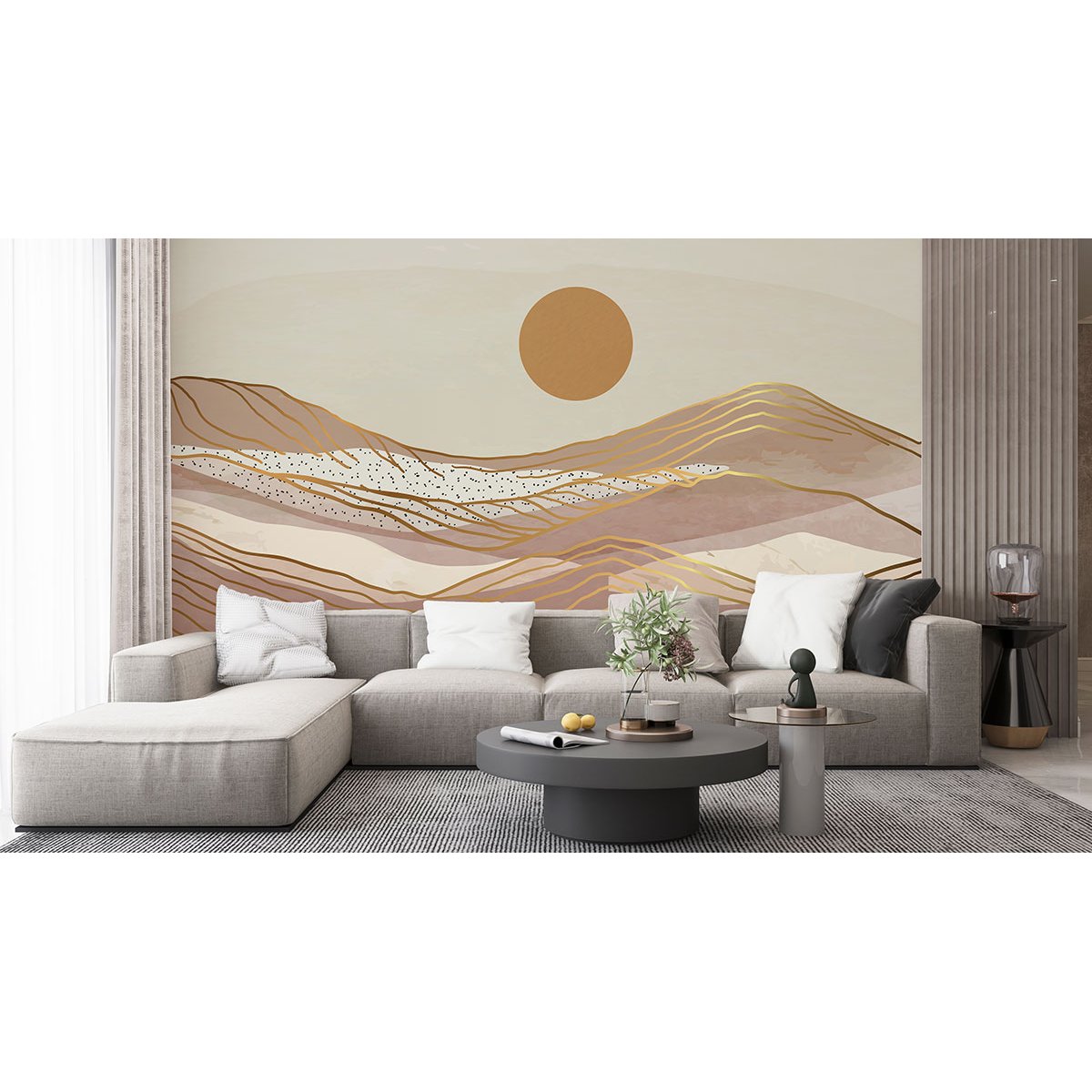 Papier peint panoramique - Soleil Boho