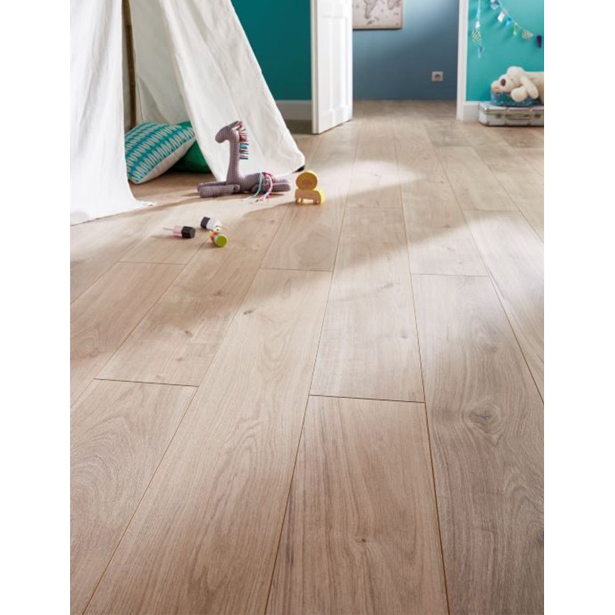 Parquet contrecollé chêne bois brut - Larg. 19 cm