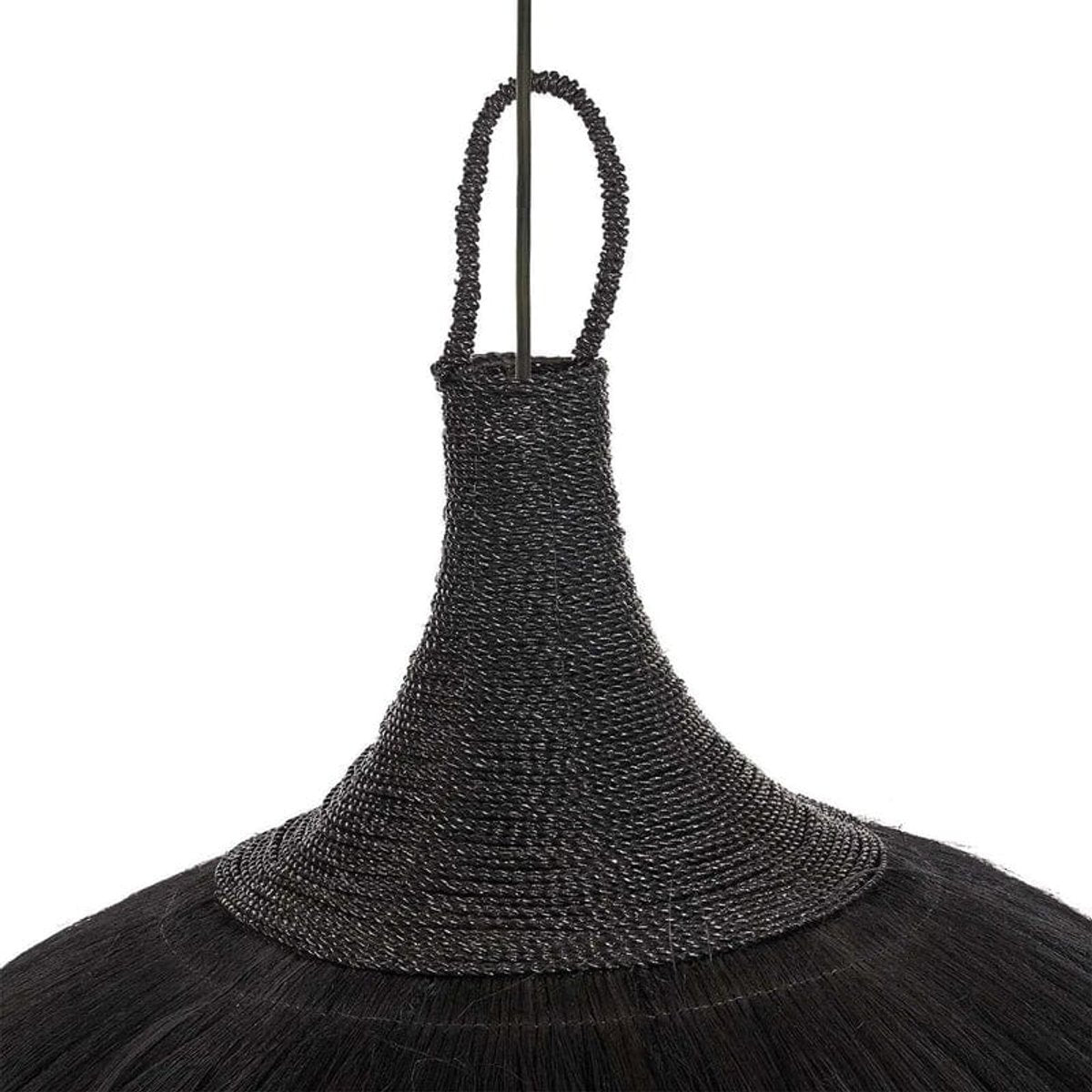 Suspension Paille Noir