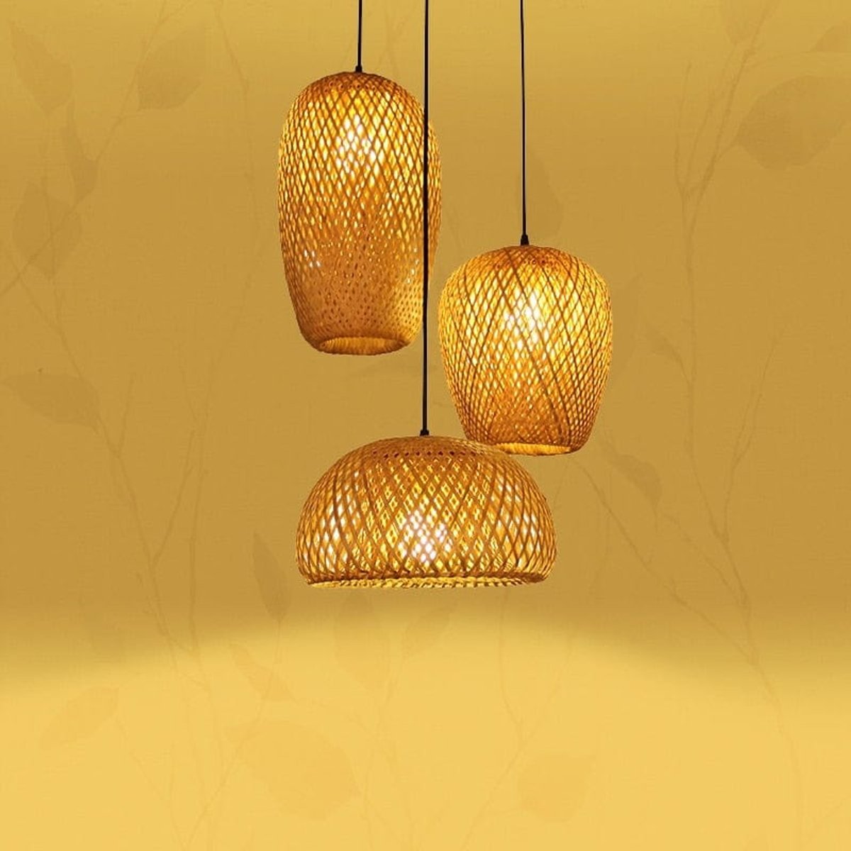 Suspension Lampe Bambou