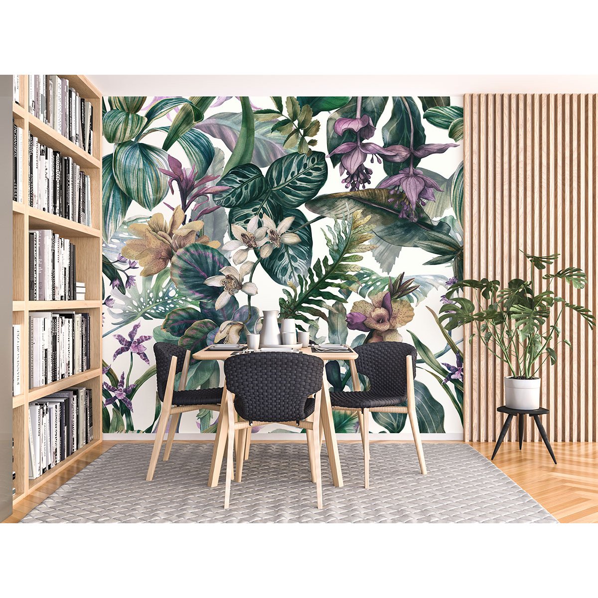Papier peint panoramique - Fleurs tropicales