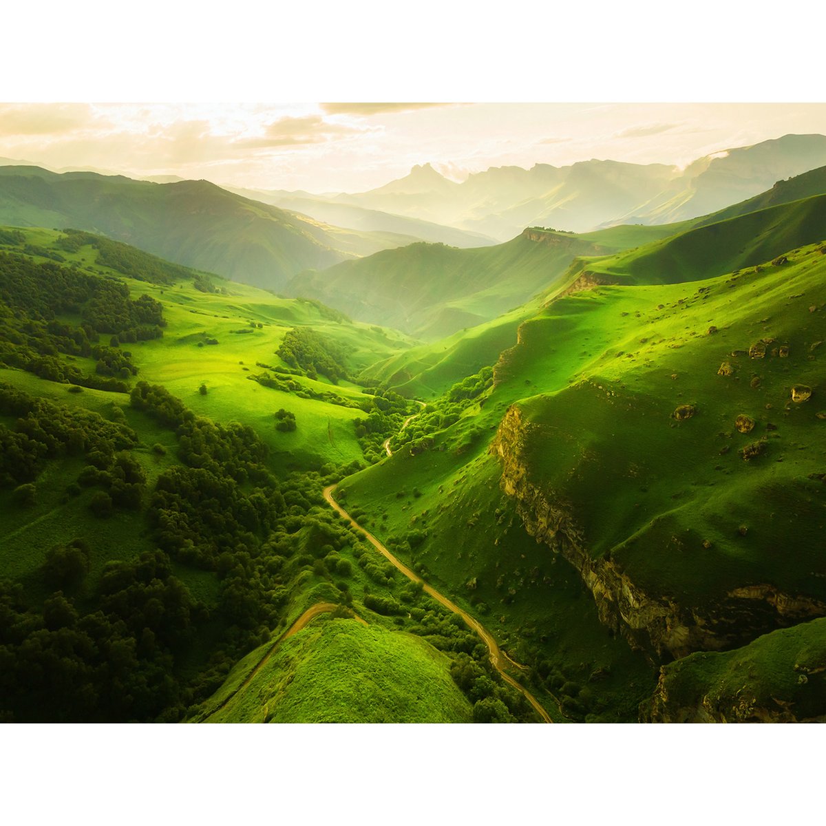 Papier peint panoramique - Montagnes