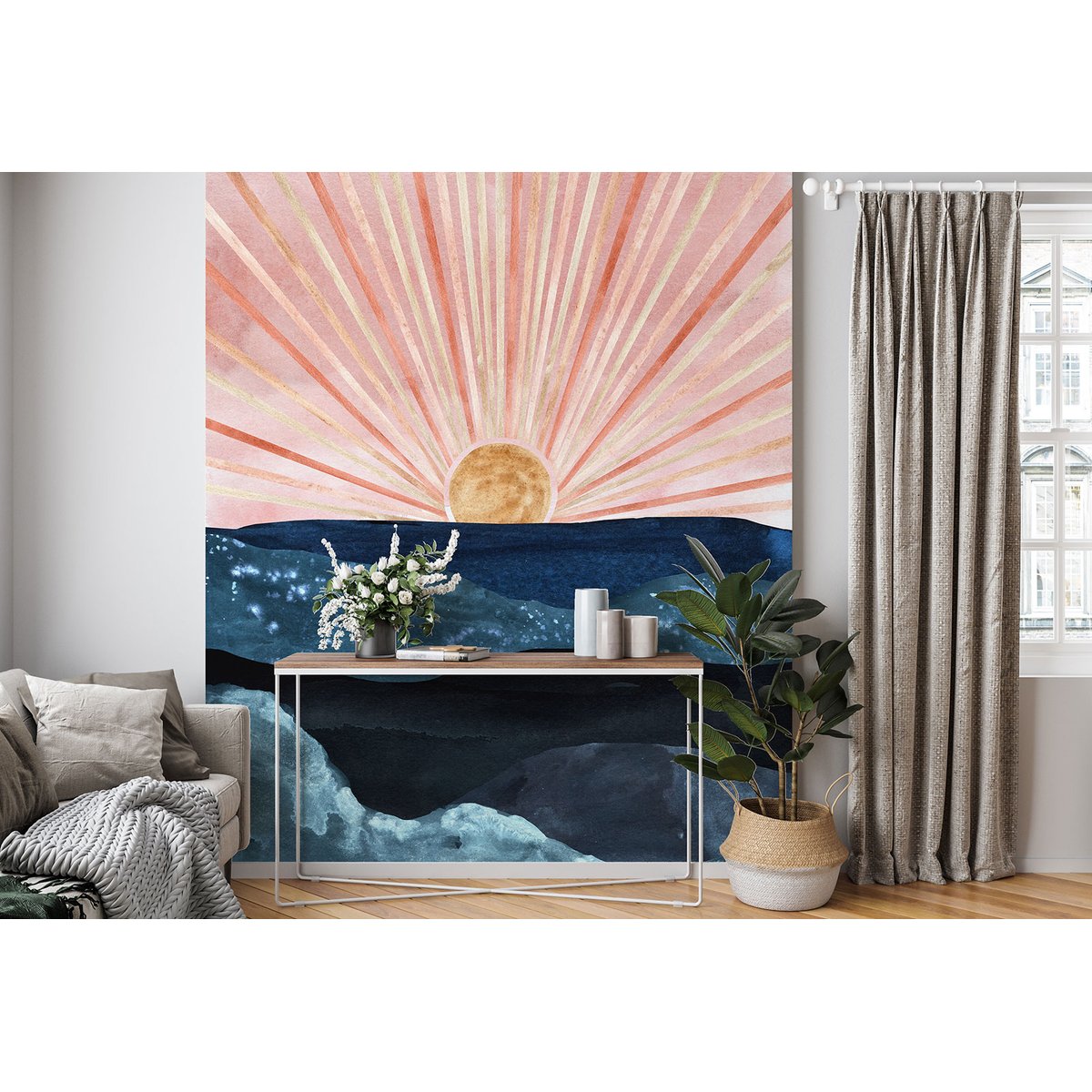 Papier peint panoramique - Soleil Boho