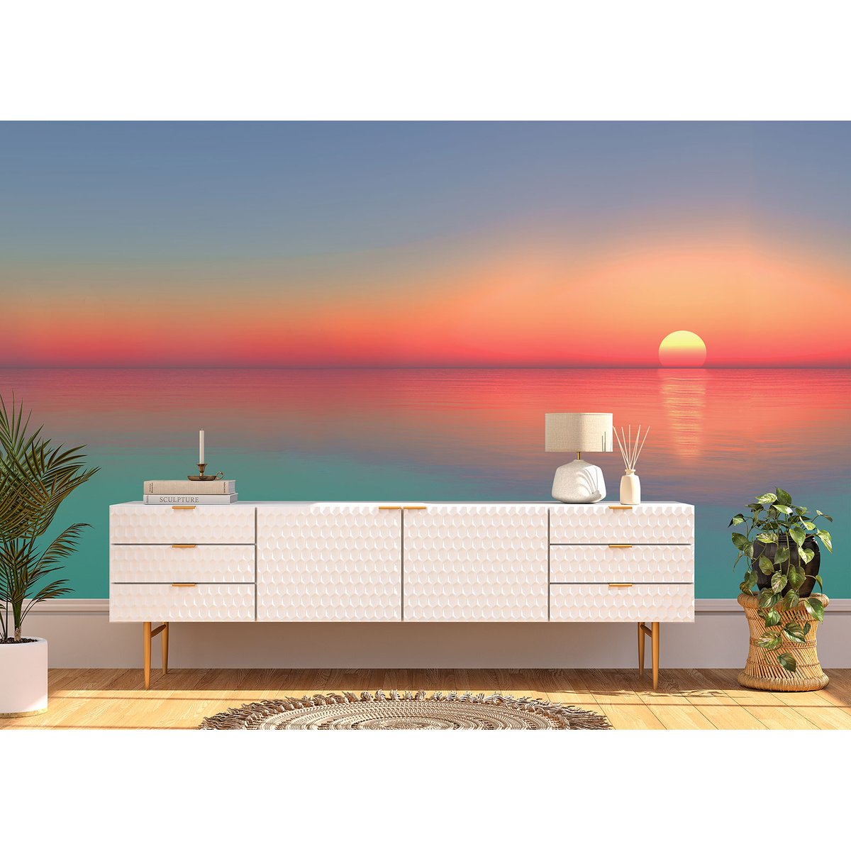 Papier peint panoramique - Couché de soleil