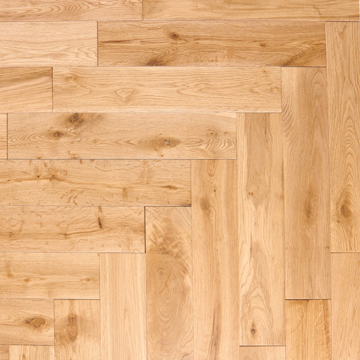 Parquet massif bâton rompu chêne - Larg. 9 cm