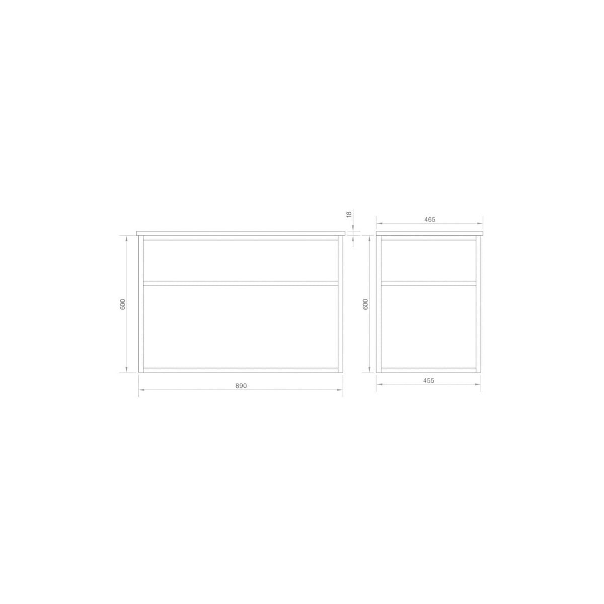 Lave main 90 cm métal noir Aquafredo