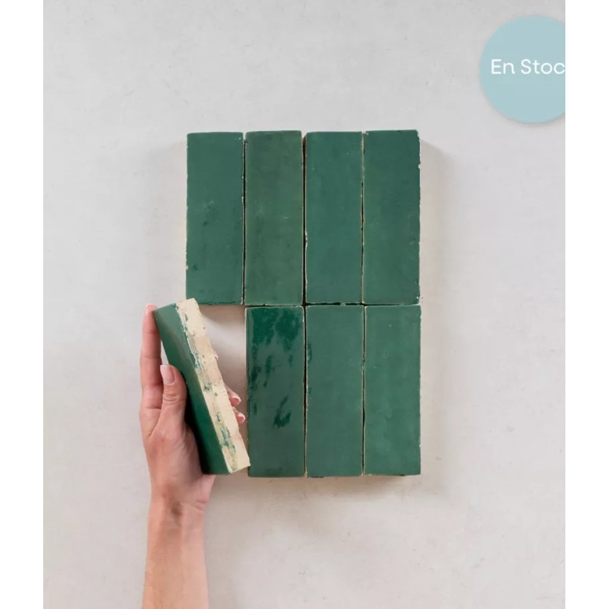 Carrelage Véritable Bejmat Marocain Vert Émeraude (0,89m²)