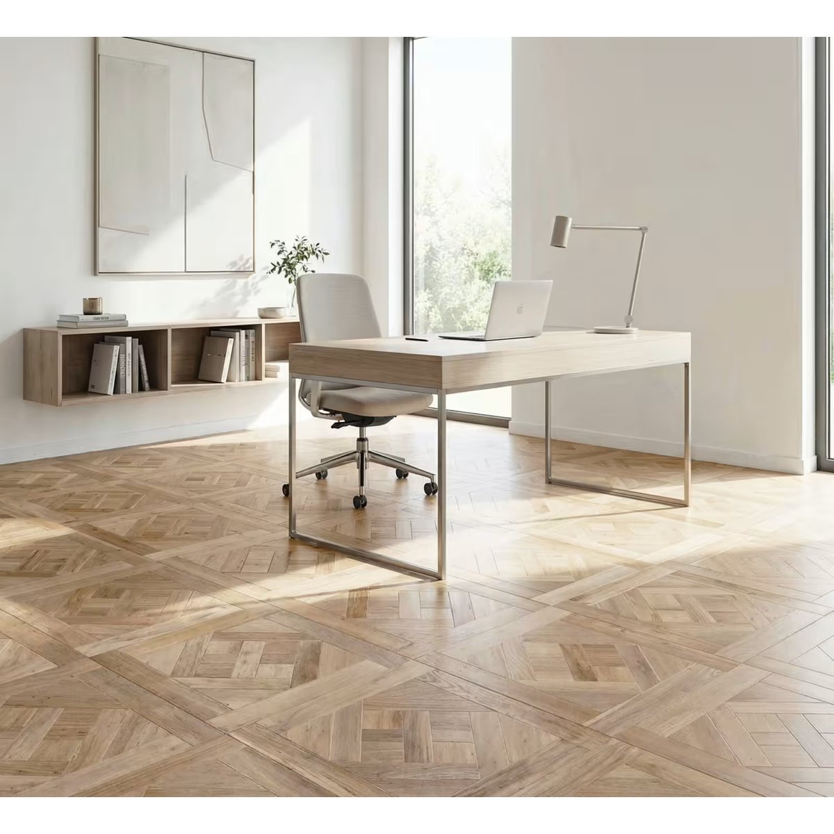Parquet contrecollé de Versailles chêne naturel - Larg. 60 cm