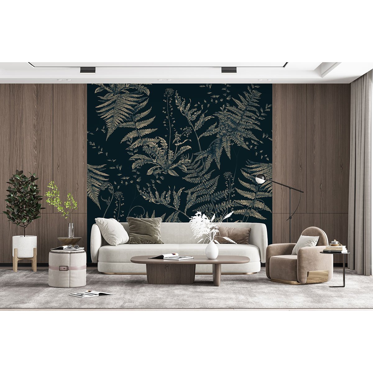 Papier peint panoramique - Feuilles tropicales