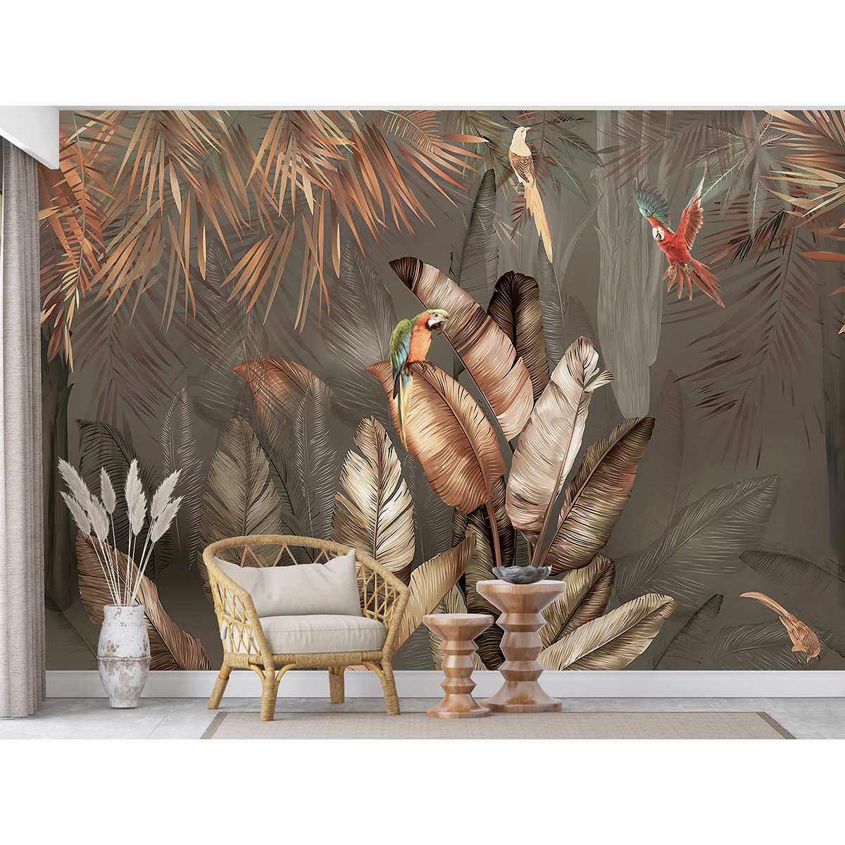 Papier peint panoramique - Tiges tropicales
